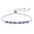 Blue Sapphire Silver Adjustable Bracele