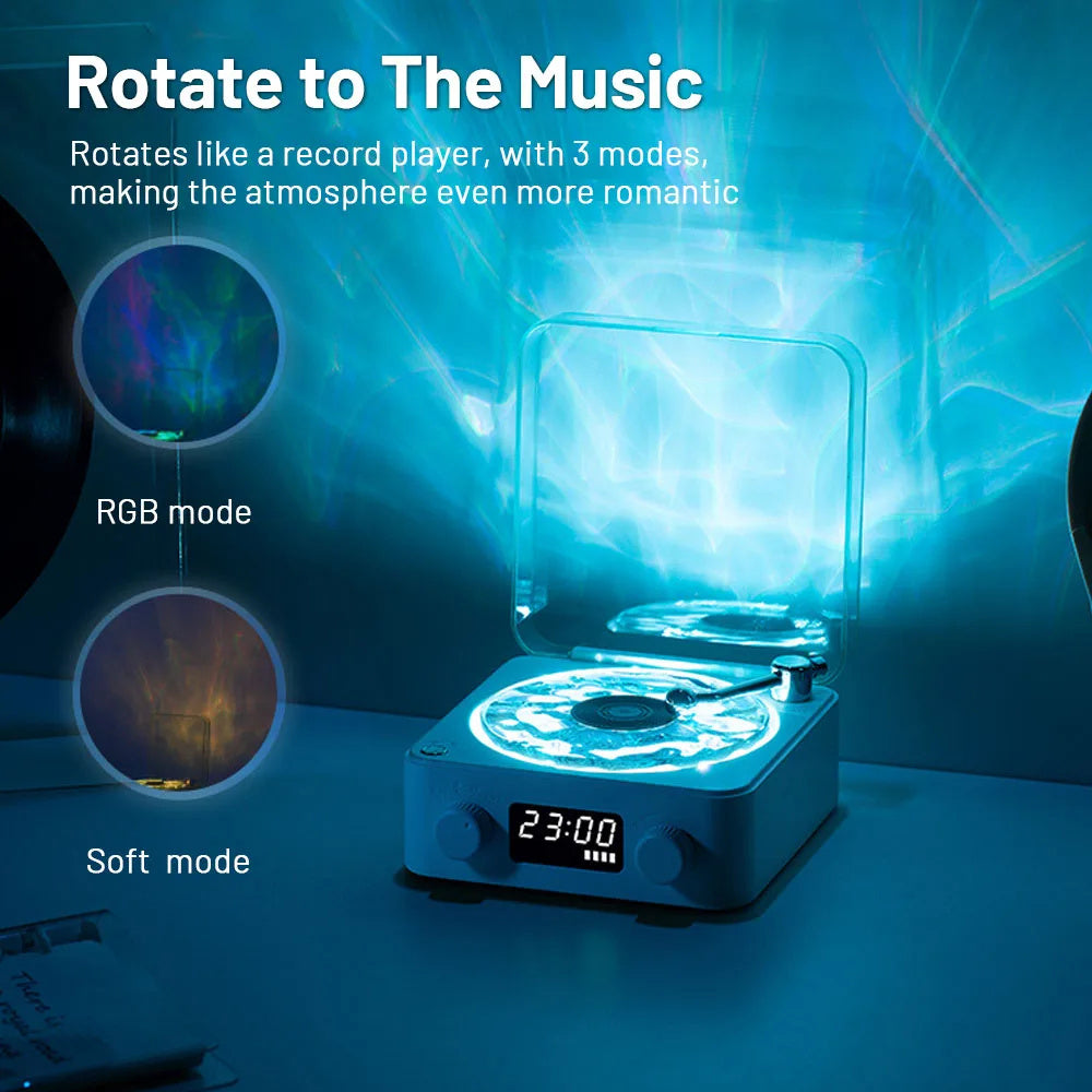 Retro Bluetooth Turntable with RGB Light and Stereo Sound - Lux Shopping