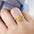 Platinum Yellow Ring